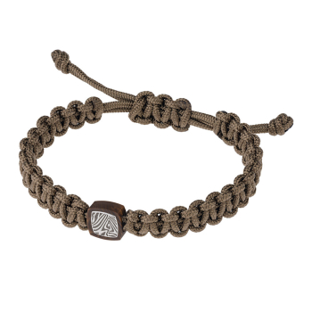 Preview: Ernstes Design, Herrenschmuck, Makramee Armband, Silk Wood, Edelstahl, A708